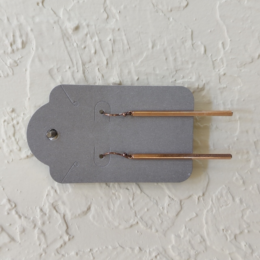 🌻 Copper Two-Inch Straight Matchstick 2.5 Inch Bar Drop Earrings